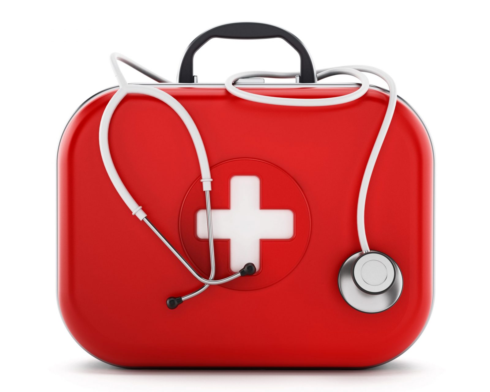 red first aid doctors kit