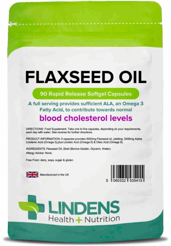Pack of 90 Lindens Flaxseed Oil Capsules