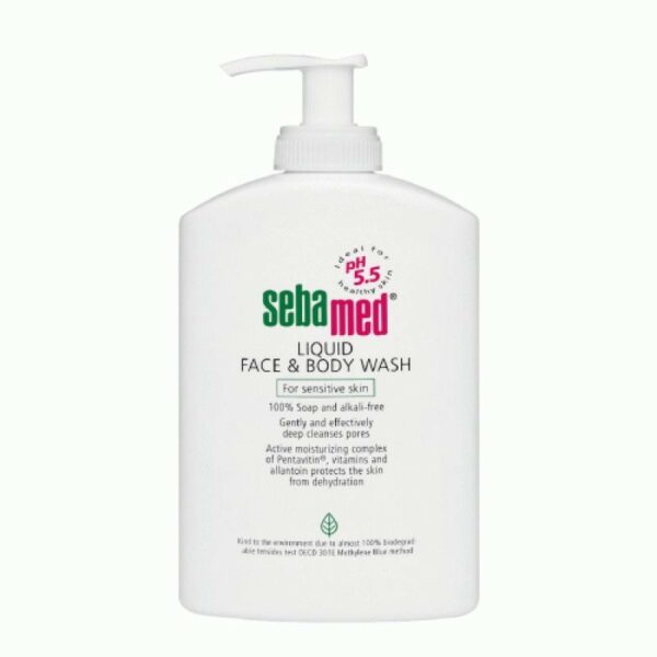 Bottle of Seba Med Face & Body Wash