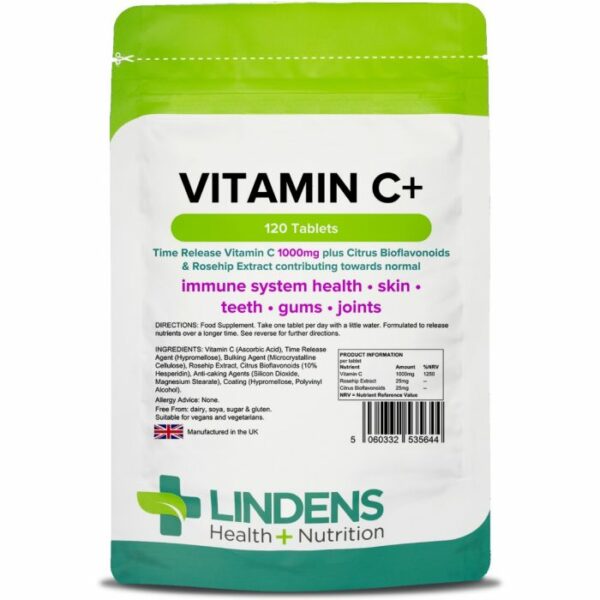 Pack of 120 Lindens Vitamin C+ Tablets