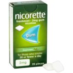 Nicorette gum mint 2mg 25