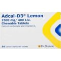 Adcal D3 1500mg/400 IU - 56 Chewable Lemon Tablets - Calcium Carbonate & Vit D3