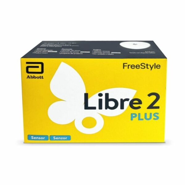 FreeStyle Libre 2 PLUS Sensor glucose monitor for diabetes management with 15-day wear, suitable for ages 2 and up