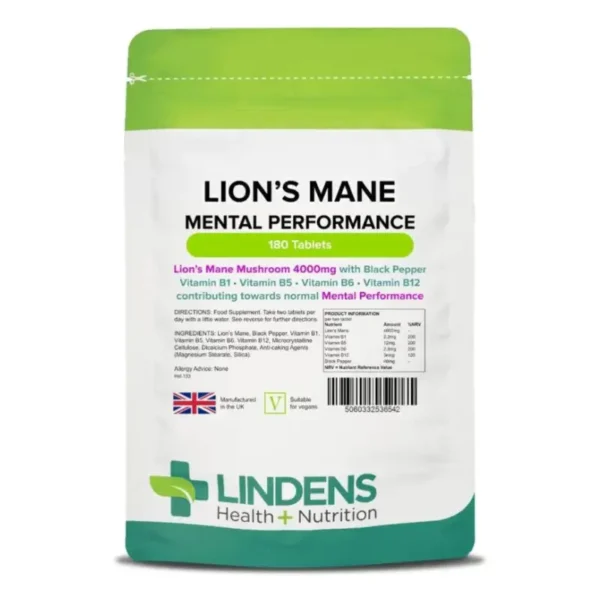 Lindens Lion's Mane 4000mg Tablets 180